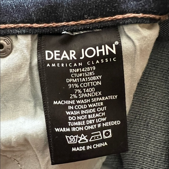 Dear John Gisele High Rise Jean with Frayed Hem - Color Dark Wash Size 26 - Picture 7 of 10